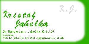 kristof jahelka business card