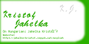 kristof jahelka business card